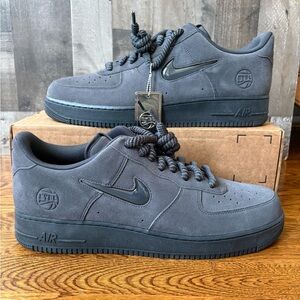 Nike Air Force 1 EYBL Jewel Swoosh Promo 'Grey' size 17 IF5622-001 PE RARE